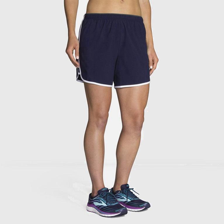 Brooks Go-To 5 Australia - Women's Running Shorts - Blue (347658-FQW)